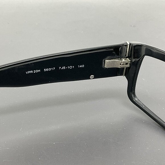 Prada VPR 20H 7JS 1O1 Sunglasses Eyeglasses Black Snakeskin Pattern Rectangular main image 7